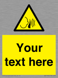 Custom warning sudden loud noise